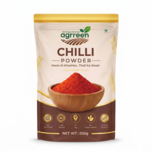 AGRREEN Guntur Red Chilli Powder 100g | GI Tagged Andhra Lal Mirch | Bold Spicy Pure Natural Masala FSSAI