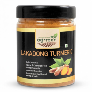 AGRREEN Lakadong Turmeric Powder 100g | GI Tag Certified Meghalaya Haldi | High Curcumin Steam Sterilised Pure Spice