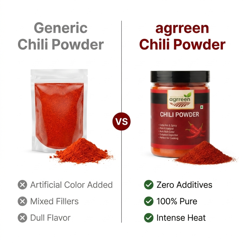 AGRREEN Guntur Red Chilli Powder 200g | GI Tag Certified Guntur Mirch | Authentic Andhra Spice